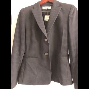Women’s blue pinstriped blazer